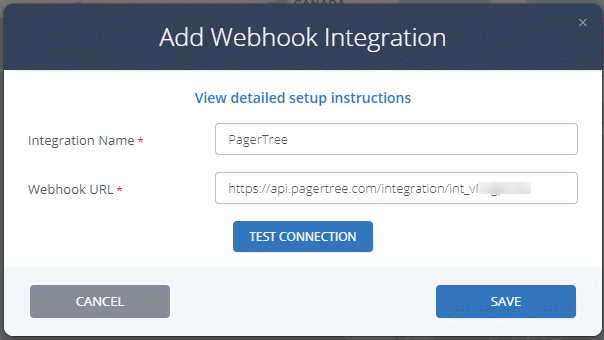 webhook pagertree integration